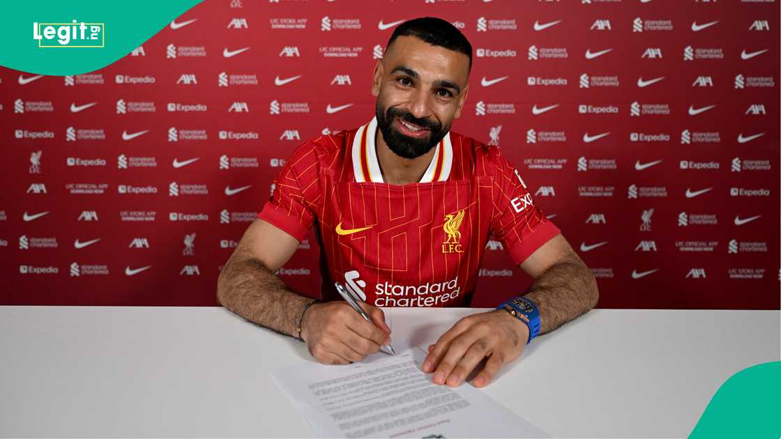 Mohamed Salah, Liverpool, Anfield, England, Premier League, April 11, 2025. Mohamed Salah, Liverpool, Anfield, England, Premier League, April 11, 2025.