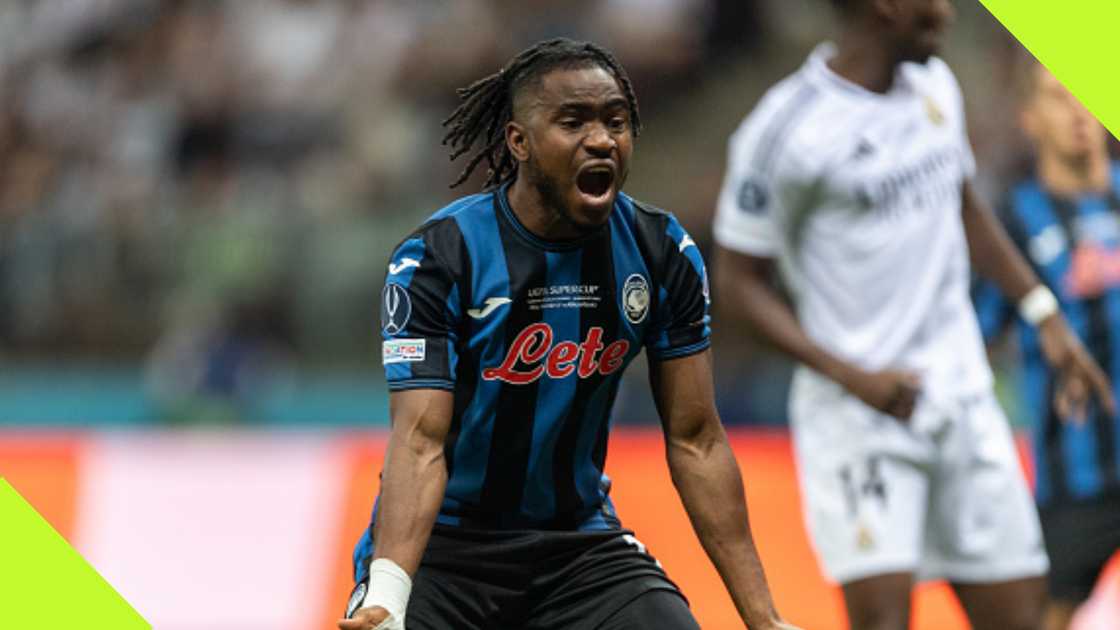 Ademola Lookman celebrates his goal against Fiorentina Ademola Lookman celebrates his goal against Fiorentina