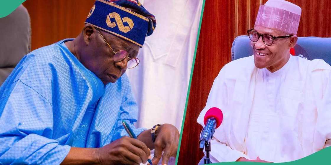 Bola Tinubu, ex-President Muhammadu Buhari Bola Tinubu, ex-President Muhammadu Buhari
