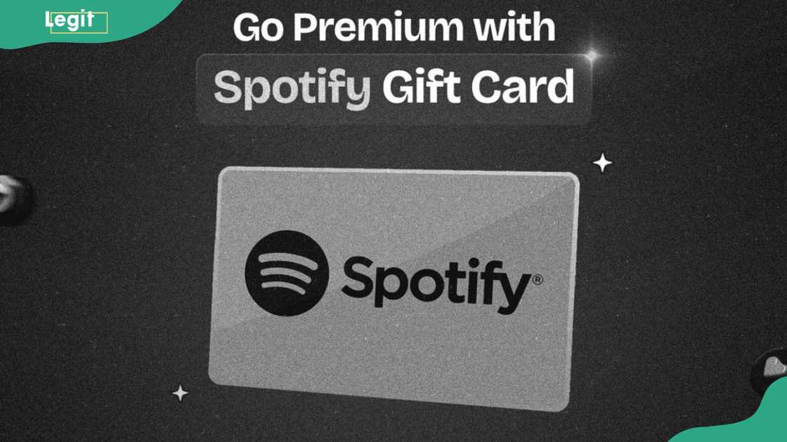 A display of a Spotify gift card A display of a Spotify gift card