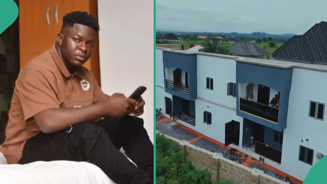 Young Nigerian man who built his house. Young Nigerian man who built his house.