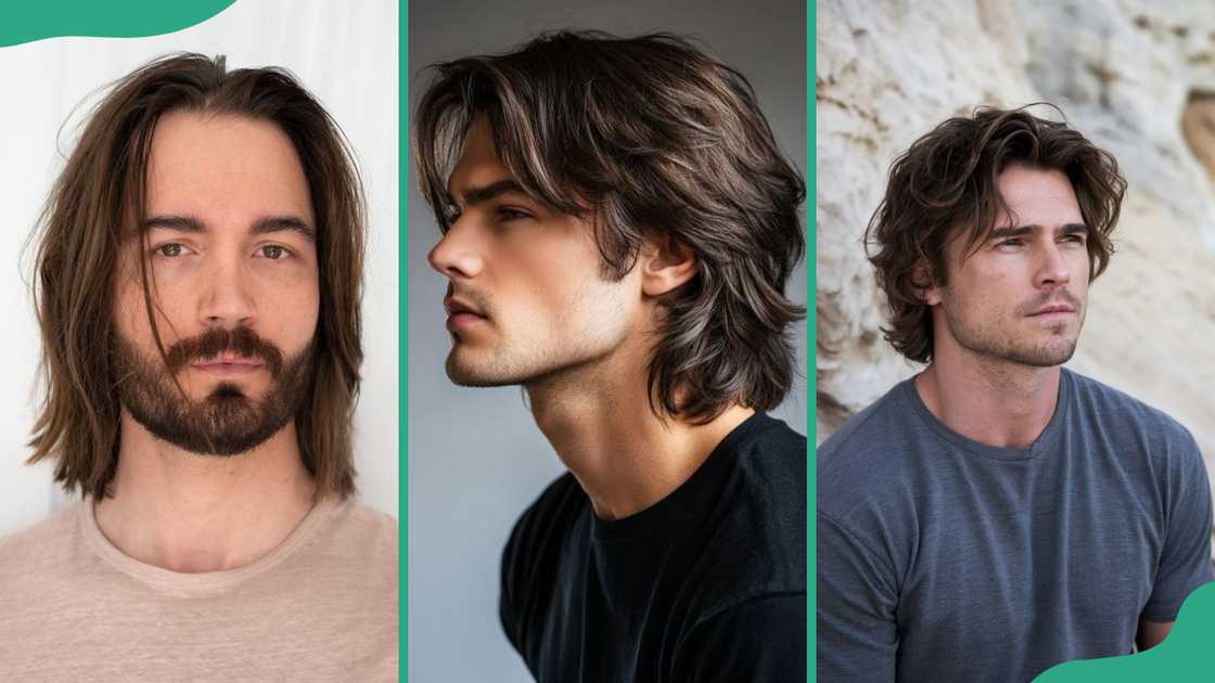 Shoulder-length cut (L), long layers (C), and layered bro flow (R) haircuts Shoulder-length cut (L), long layers (C), and layered bro flow (R) haircuts