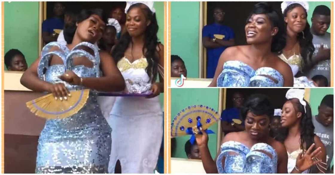 Wedding Dresses: Ghanaian Bride Rocking Bizzare-Looking Lace Gown Goes Viral With Her Dance Moves Wedding Dresses: Ghanaian Bride Rocking Bizzare-Looking Lace Gown Goes Viral With Her Dance Moves