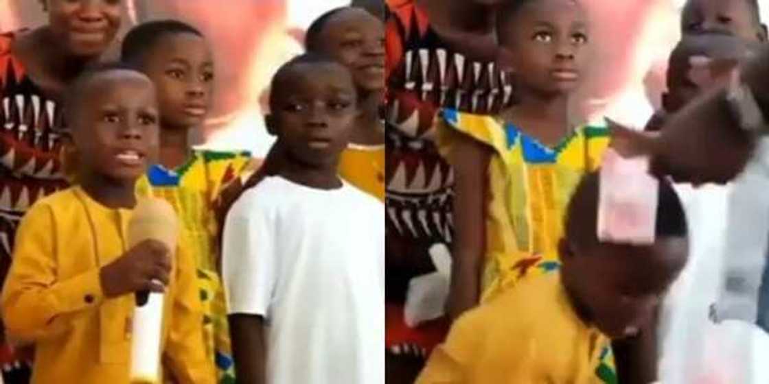 Hillarious Video in which a Boy Was Seen Picking Money Spread on Him by Himself After an Impressive Speech Hillarious Video in which a Boy Was Seen Picking Money Spread on Him by Himself After an Impressive Speech