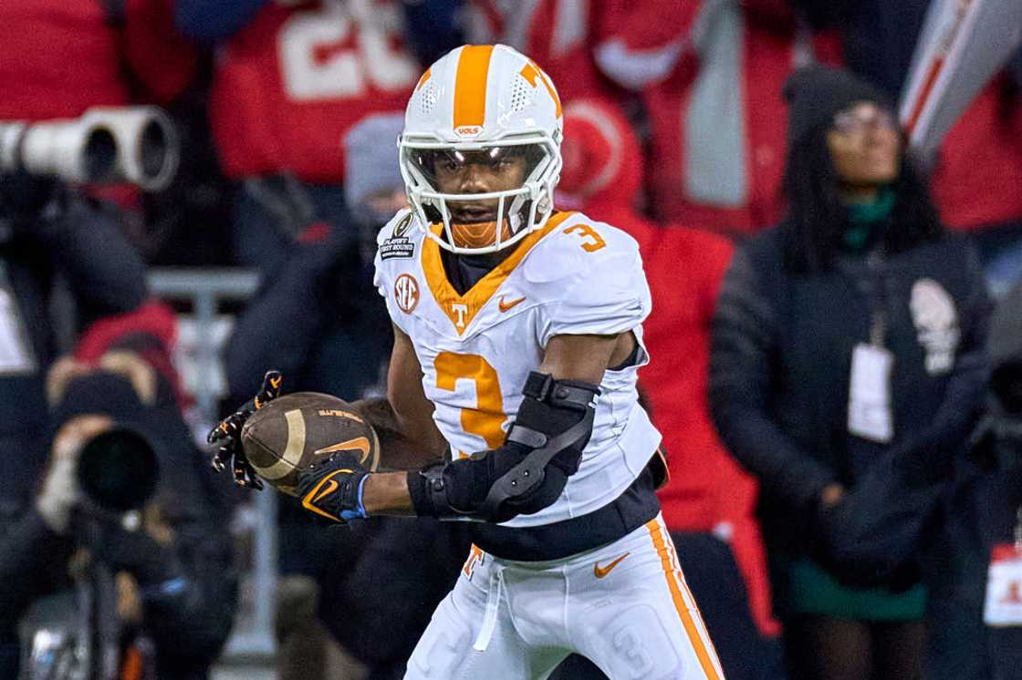 Wide receiver Squirrel White at Ohio Stadium in Columbus, Ohio Wide receiver Squirrel White at Ohio Stadium in Columbus, Ohio