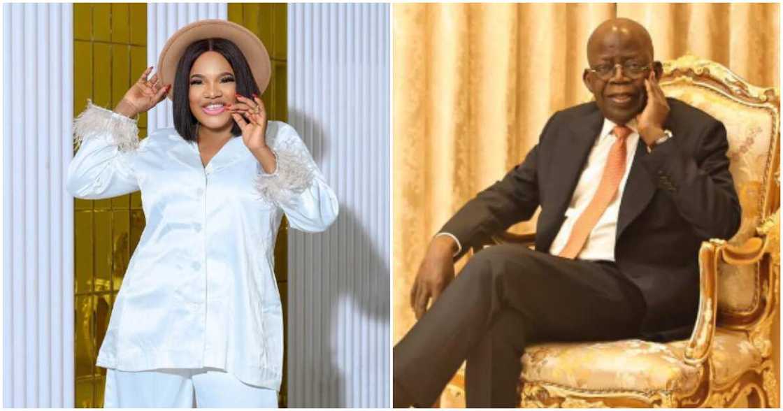 Toyin Abraham calls Tinubu cute.