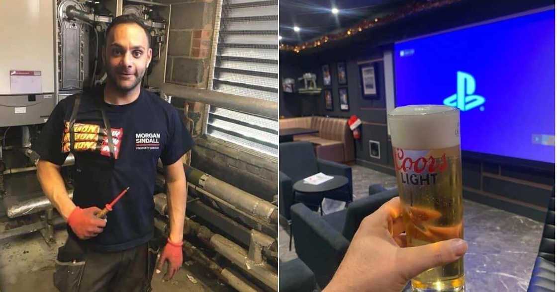 Smart man builds lovely bar underground with leftover materials, it took him a month to construct it Smart man builds lovely bar underground with leftover materials, it took him a month to construct it
