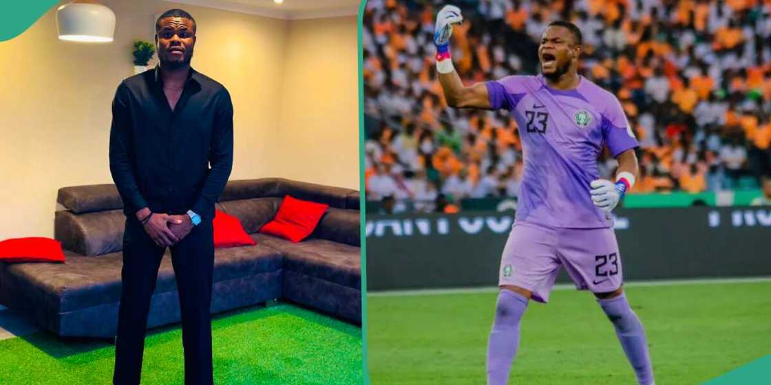 Video of Super Eagles goalkeeper Stanley Nwabali kissing mystery woman leaks online Video of Super Eagles goalkeeper Stanley Nwabali kissing mystery woman leaks online