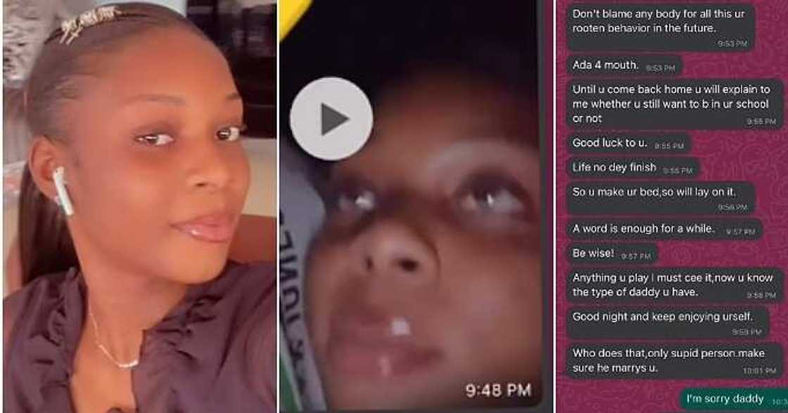 Lady pecks bestie, Father reacts, lady Lady pecks bestie, Father reacts, lady