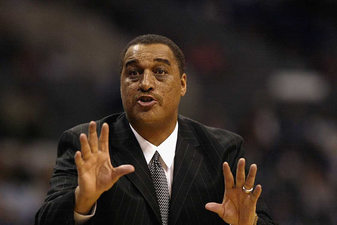 Dennis Johnson at Staples Center in Los Angeles, California.