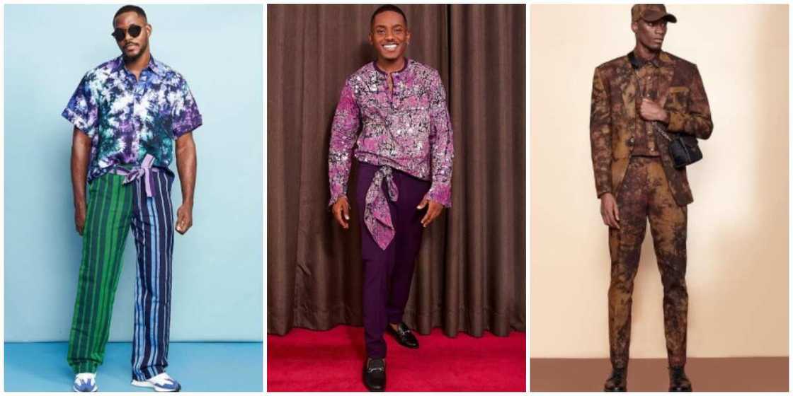 Photos of models in adire outfits. Photos of models in adire outfits.