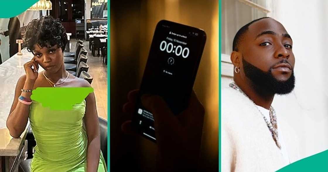 Lady rejoices after Davido took her phone during concert to film himself. Lady rejoices after Davido took her phone during concert to film himself.