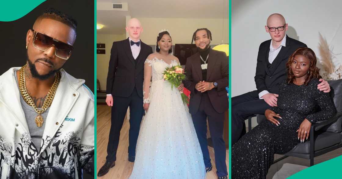 Singer Oritsefemi's daughter marries Oyinbo lover. Singer Oritsefemi's daughter marries Oyinbo lover.