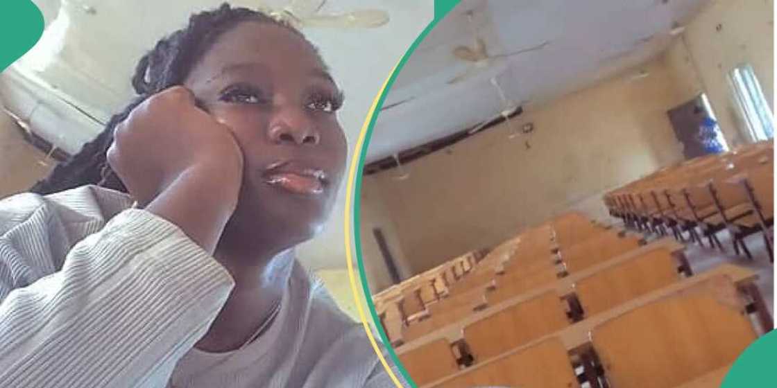 Girl discovers she's the only one studying her course Statistics in school Girl discovers she's the only one studying her course Statistics in school