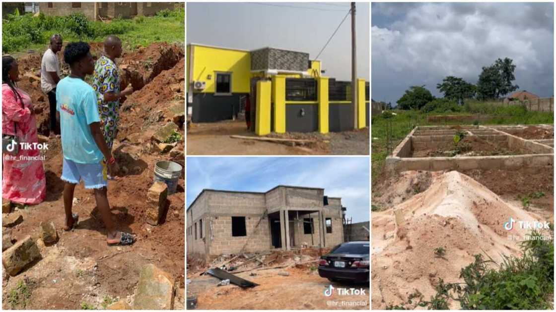 Building and painting house/man showed off his building. Building and painting house/man showed off his building.