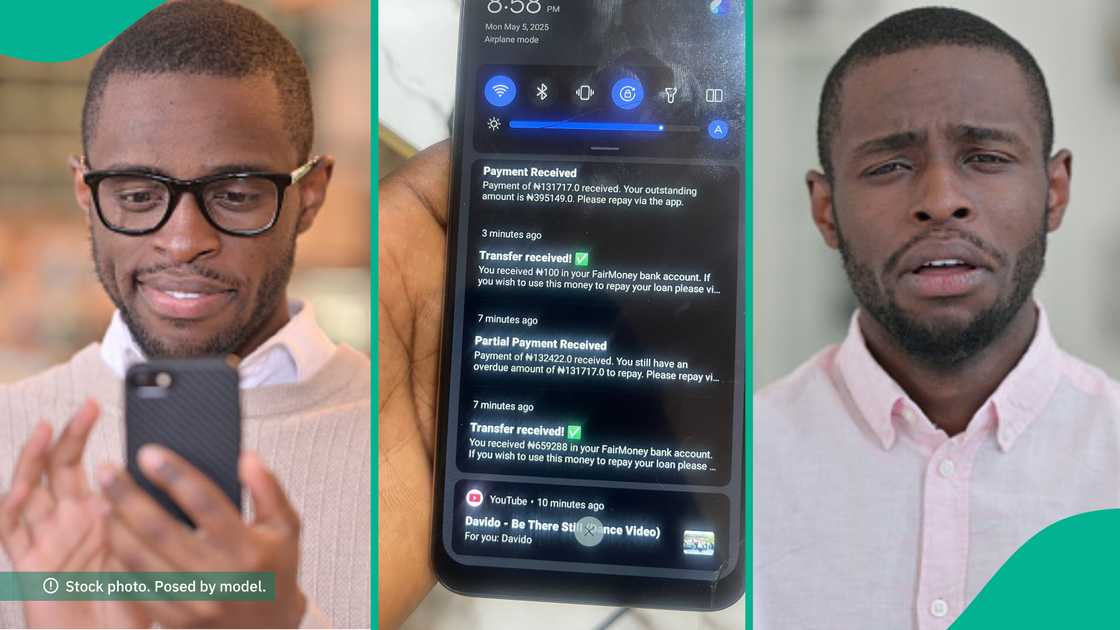 Man shows amount loan app told him to repay for N350k loan, cries out Man shows amount loan app told him to repay for N350k loan, cries out
