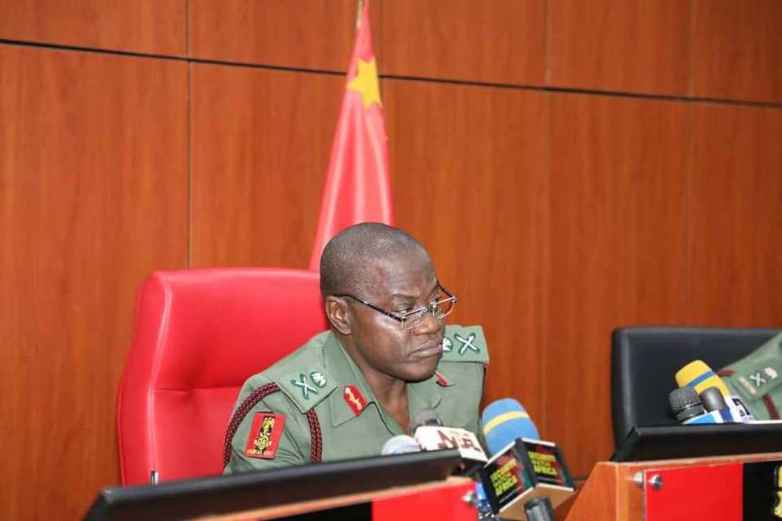 COAS Yahaya in a press briefing COAS Yahaya in a press briefing