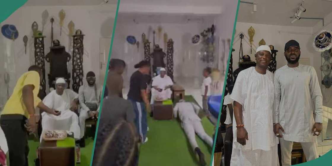 Adekunle Gold meets Oloja of Lagos. Adekunle Gold meets Oloja of Lagos.