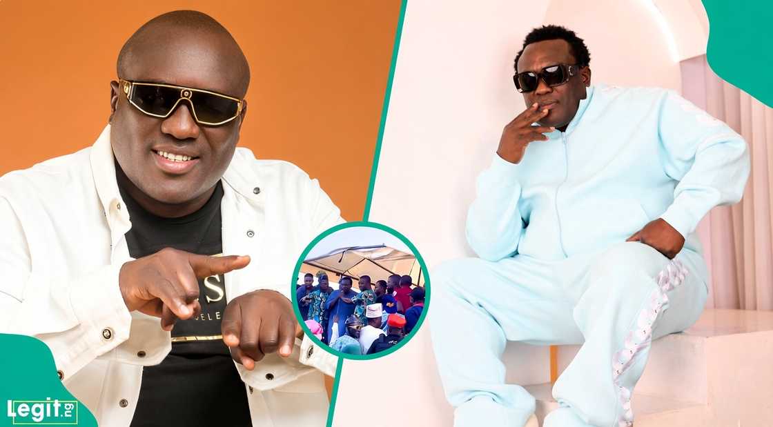 Saheed Osupa confronts an agbero gang leader during a chaotic stage incident at an event