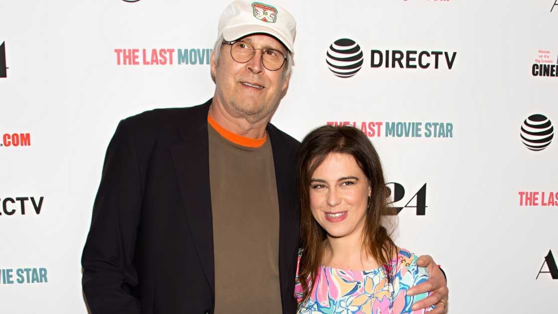 Chevy Chase and Caley Leigh Chase in Hollywood, California.