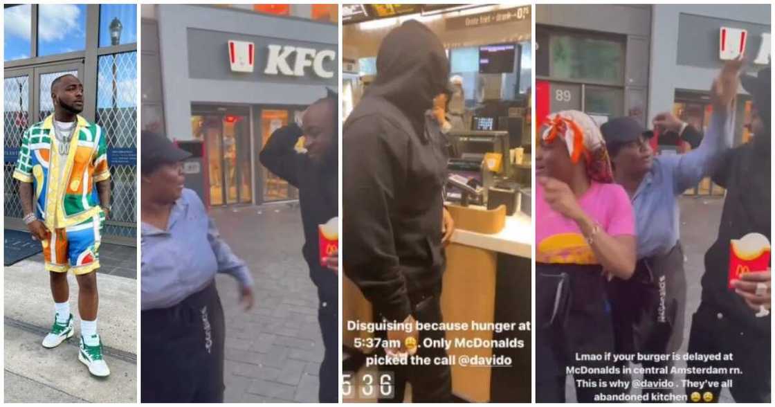Davido, Amsterdam, two staff of eatery, video, McDonald's fast food Davido, Amsterdam, two staff of eatery, video, McDonald's fast food