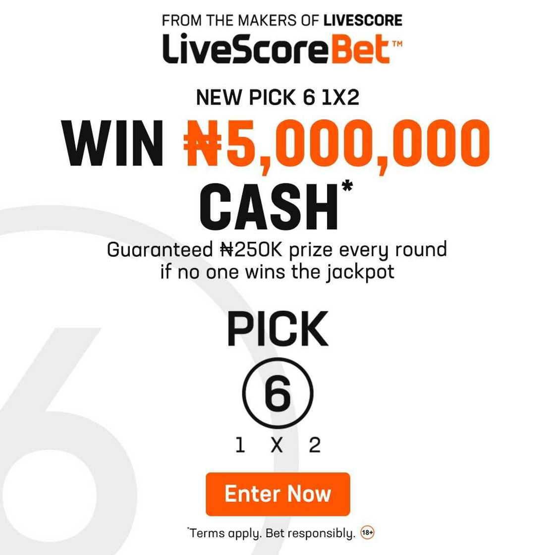 Livescorebet: Pick 6 1x2 Jackpot Winner Emerges from Benue State Livescorebet: Pick 6 1x2 Jackpot Winner Emerges from Benue State
