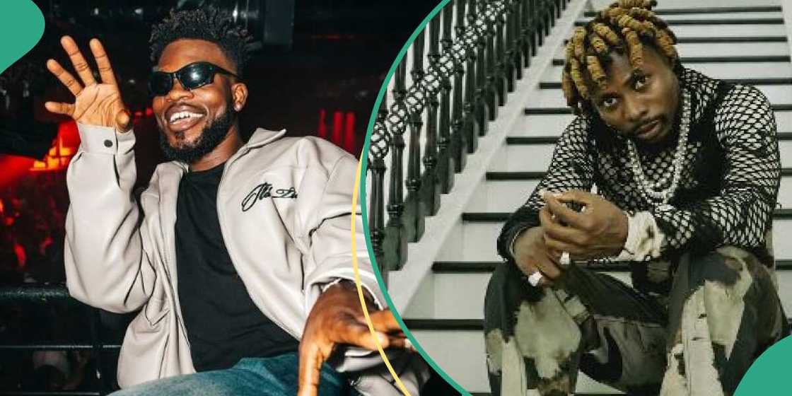 Skit maker Broda Shaggi and singer Asake Skit maker Broda Shaggi and singer Asake