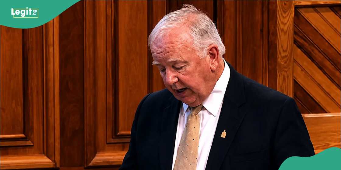 The viral moment occurred during Oliver's June 9, 2026 speech in the legislature.