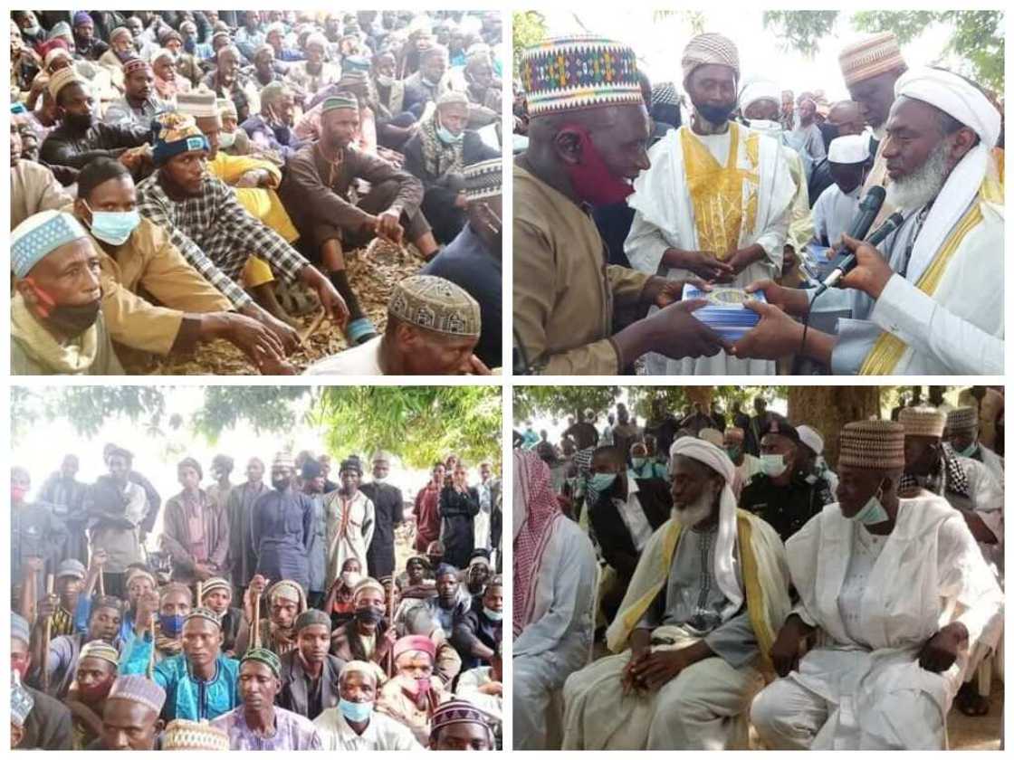 Sheikh Gumi ya ziyarci rugage masu hatsari domin yi wa fulani wa'azi akan haramcin garkuwa da mutane Sheikh Gumi ya ziyarci rugage masu hatsari domin yi wa fulani wa'azi akan haramcin garkuwa da mutane