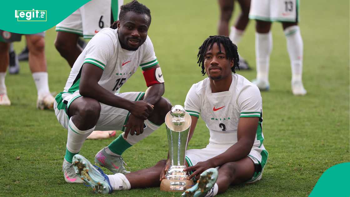 Moses Simon, Benjamin Fredrick, Super Eagles, Nigeria, Unity Cup. Moses Simon, Benjamin Fredrick, Super Eagles, Nigeria, Unity Cup.