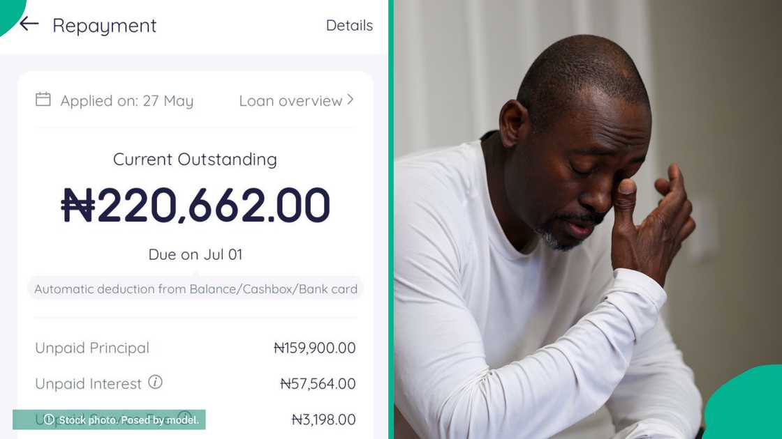 A man who borrowed N159,000 on a loan app shares how much he will repay A man who borrowed N159,000 on a loan app shares how much he will repay