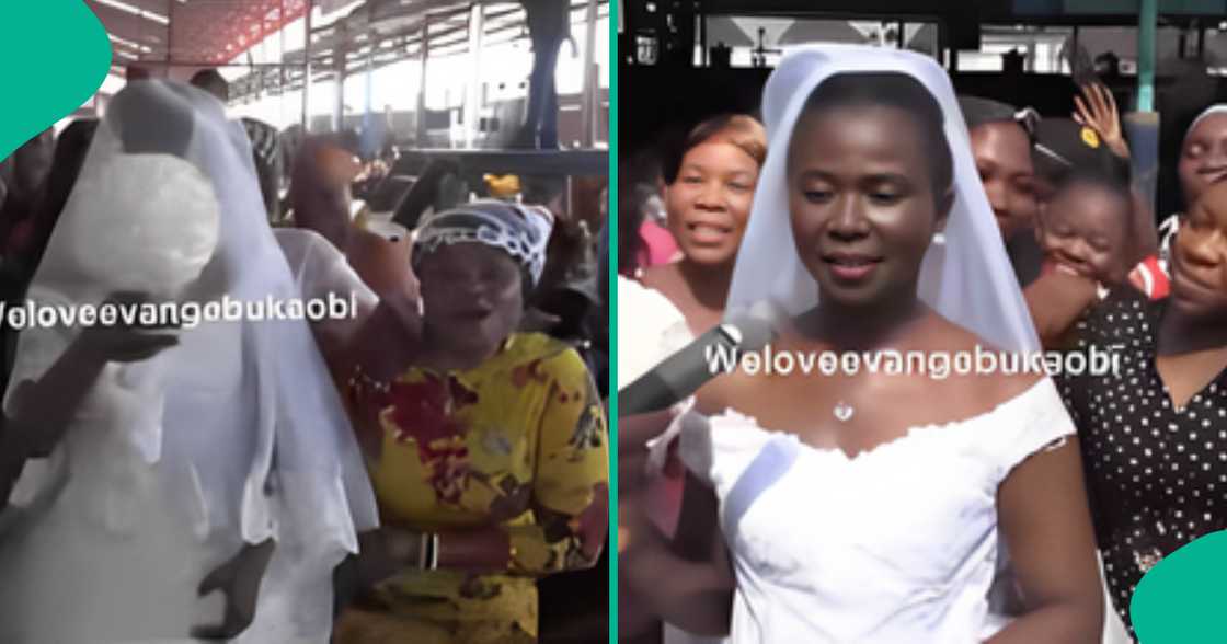 Drama in church as desperate single lady shows up in wedding gown Drama in church as desperate single lady shows up in wedding gown