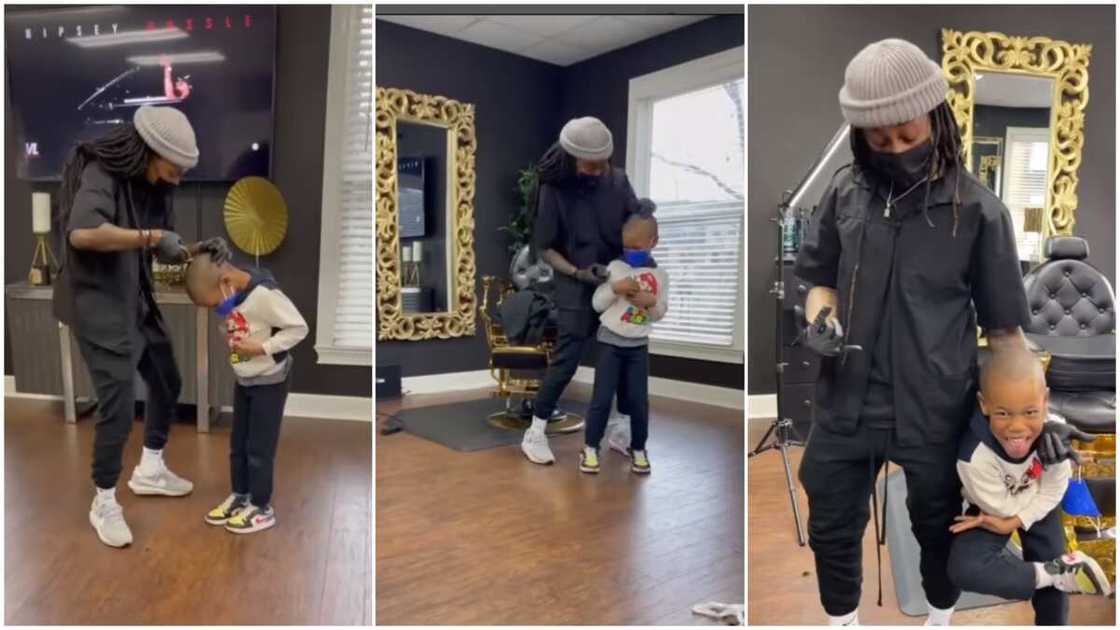 Many people praised the female barber. Many people praised the female barber.