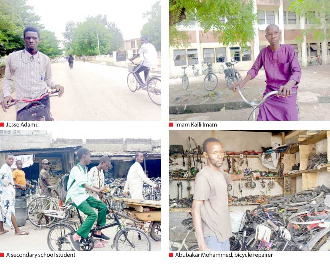 Dalibai, ma'aikata da 'yan kasuwa sun koma hawa keke saboda tsadar mai a Maiduguri