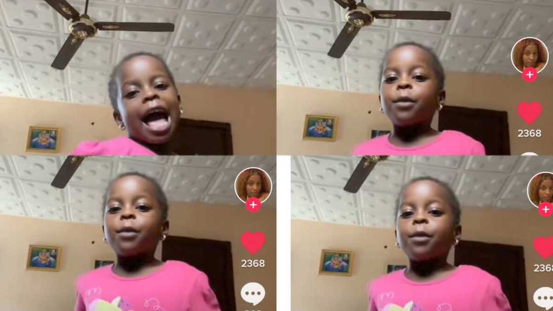 Little girl dancing and singing Little girl dancing and singing