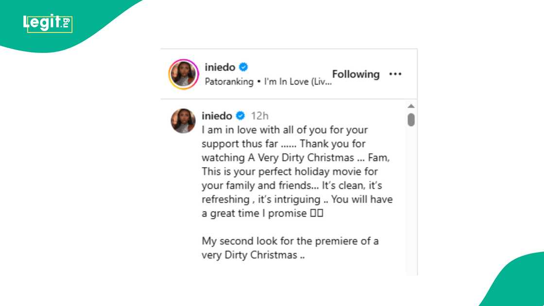 Ini Edo breaks silence over CAN outrage, A Very Dirty Christmas movie controversy, Christian Association of Nigeria reacts Ini Edo film, CAN criticises Christmas movie title, Ini Edo responds to movie backlash, Nollywood Christmas movie reactions