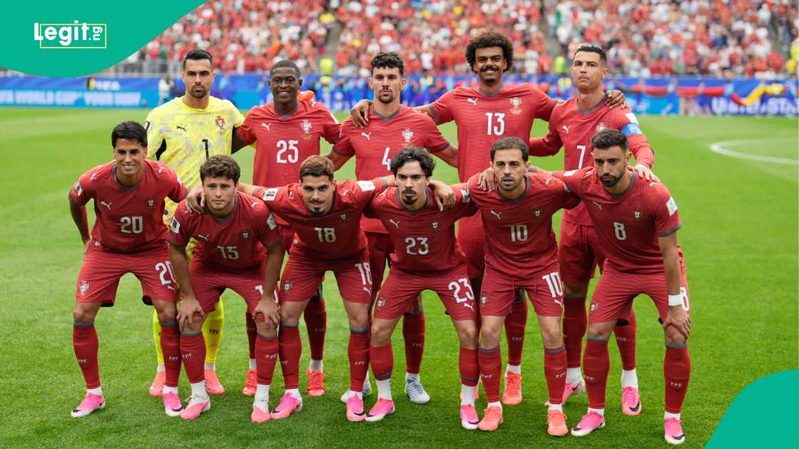 Portugal players pose for a photo ahead of the 2026 FIFA World Cup match against DR Congo. Photo by Hakan Akgun