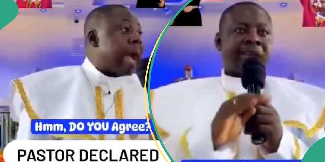 Nigerian pastor seen in viral video saying members should stop paying offering for now because of the economic situation in Nigeria and asked the congregation to come and worship.