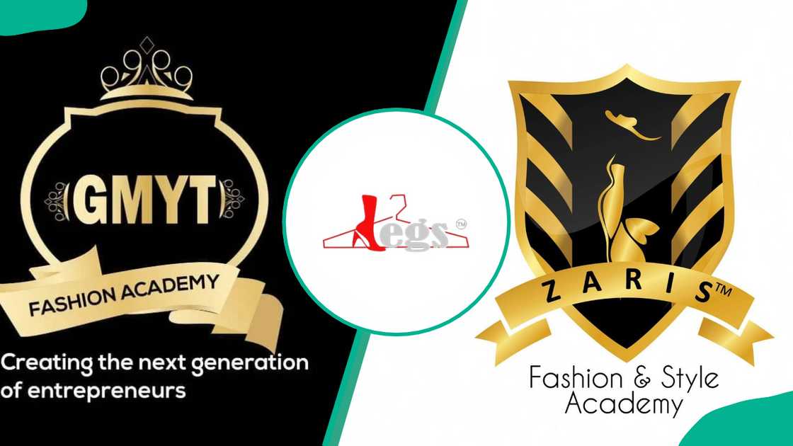 GMYT Fashion Academy, LegsApparel Fashion School, and Zaris Fashion and Style Academy logos GMYT Fashion Academy, LegsApparel Fashion School, and Zaris Fashion and Style Academy logos