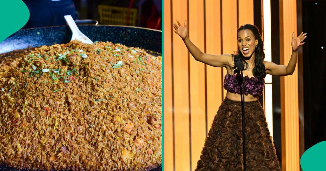 Kerry Washington supports Nigerian Jollof over Ghana's and Senegalese's.