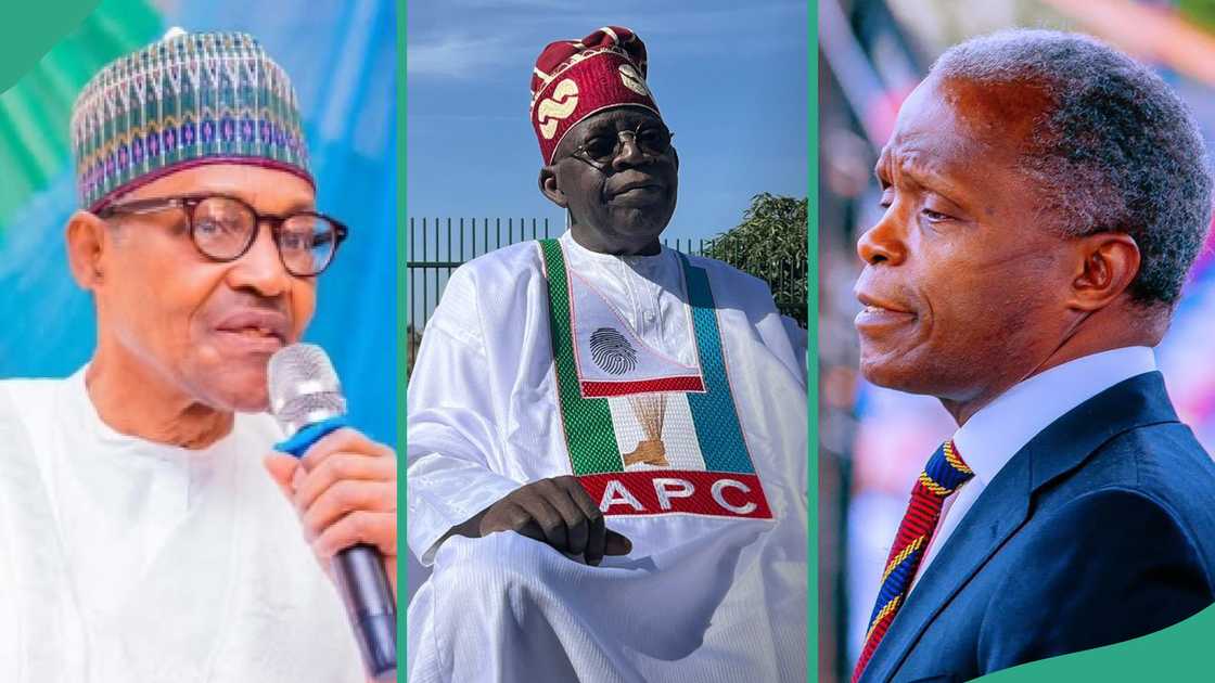 Former President Muhammadu Buhari and his vice Yemi Osinbajo were conspicuously absent as President Bola Tinubu led others at APC NEC meeting. Former President Muhammadu Buhari and his vice Yemi Osinbajo were conspicuously absent as President Bola Tinubu led others at APC NEC meeting.