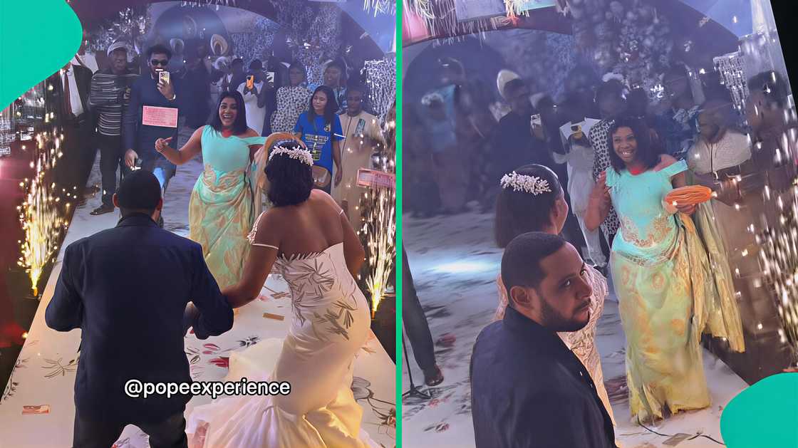 Sister returns from United States, surprises brother during wedding. Sister returns from United States, surprises brother during wedding.