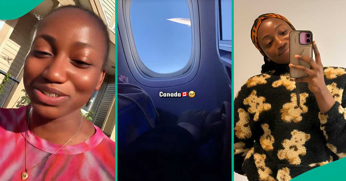 Nigerian lady goes viral after posting her relocation journey to Canada. Nigerian lady goes viral after posting her relocation journey to Canada.