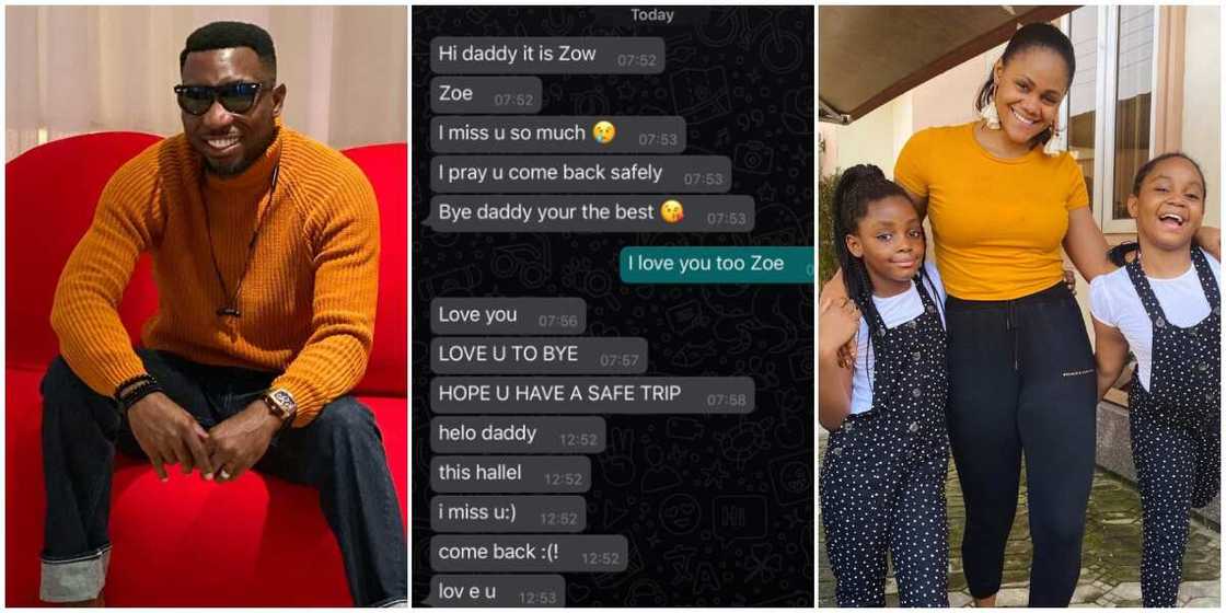 We miss you dad! Timi Dakolo shares sweet messages he got from daughters while away from home We miss you dad! Timi Dakolo shares sweet messages he got from daughters while away from home