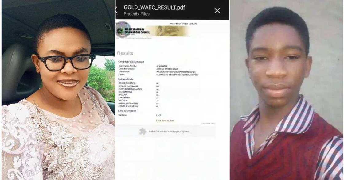 Woman posts student's impressive WAEC result on Facebook Woman posts student's impressive WAEC result on Facebook
