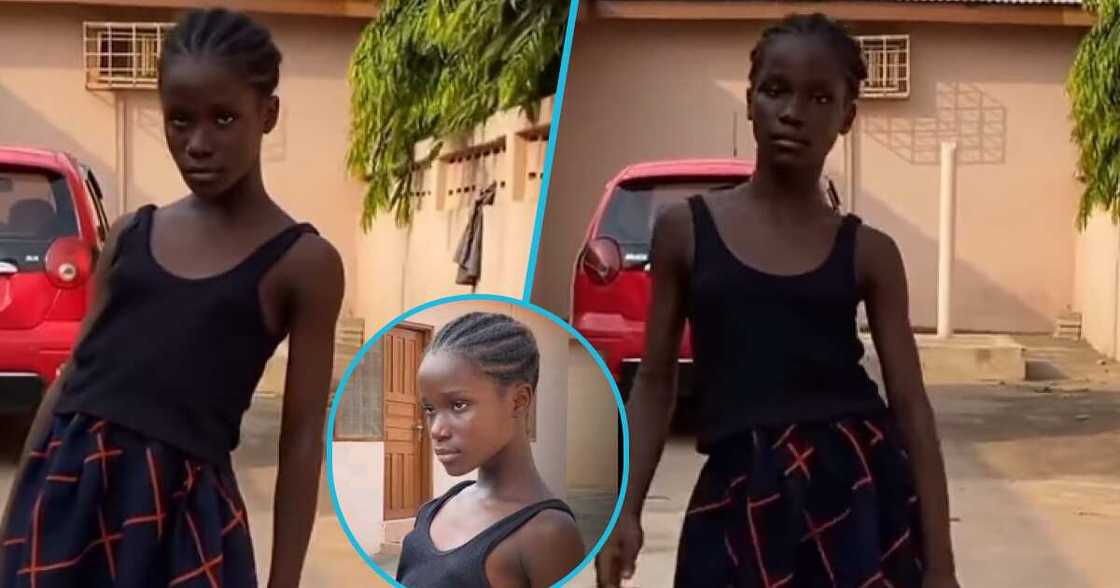 Girl turns floor into runway as she models in heels. Girl turns floor into runway as she models in heels.