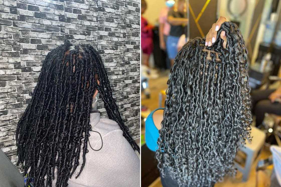 knotless braids with curls