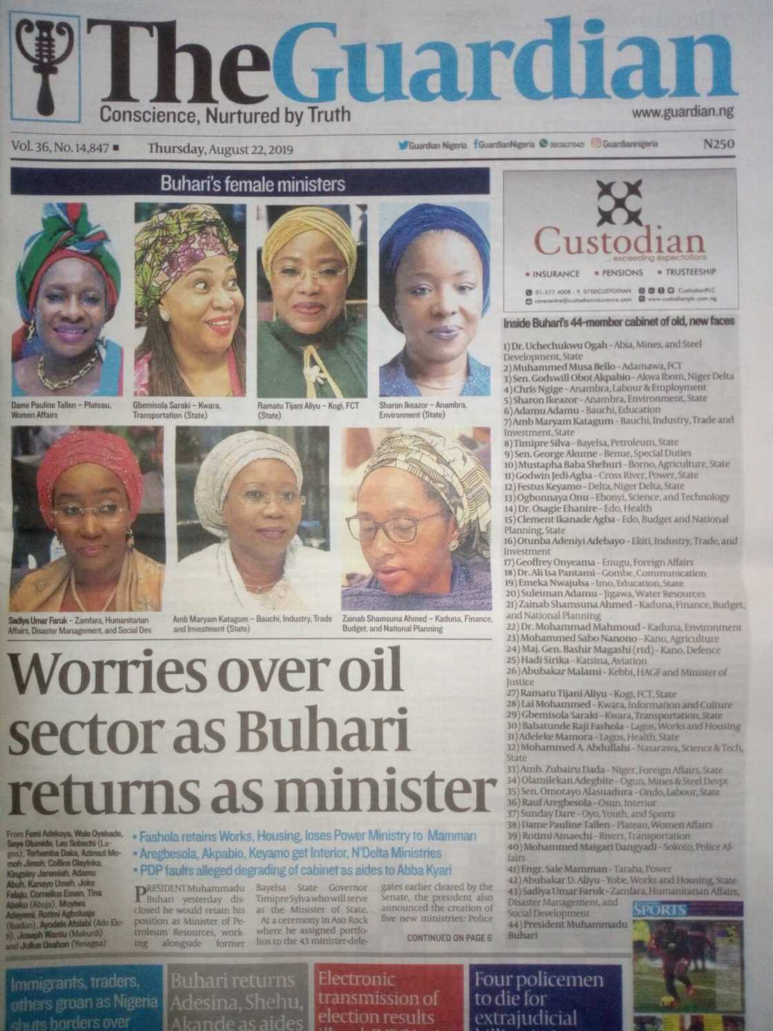 The Guardian newspaper review of August 22 The Guardian newspaper review of August 22