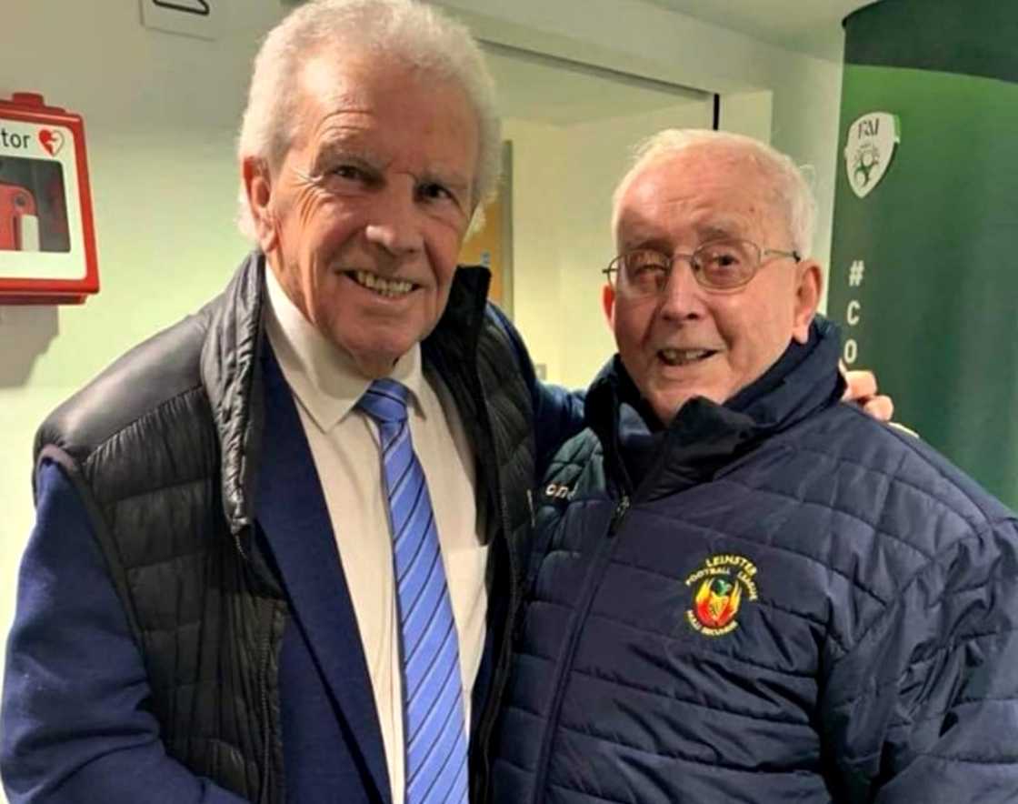 John Giles and Charlie O'Leary (R) 