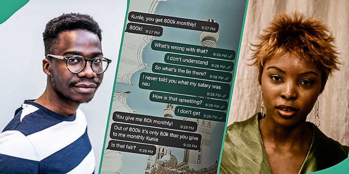 Leaked chat between man and girlfriend over monthly allowance